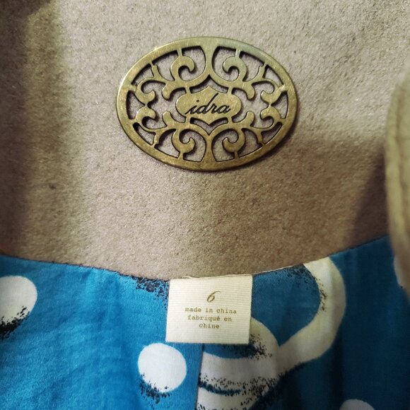 Anthropologie Idra Tan Ruffle Jacket Wool Blend Size 6 - Picture 5 of 7